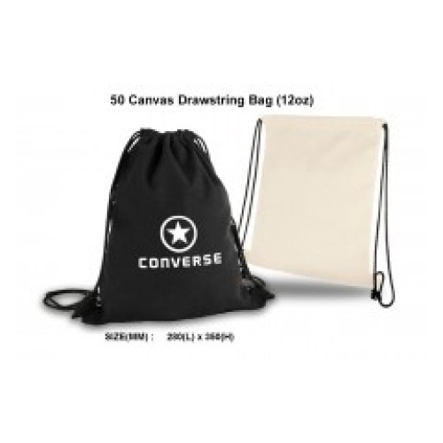 50 CANVAS DRAWSTRING BAG 12OZ