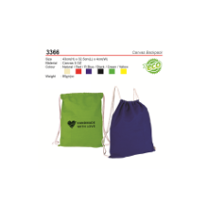 CANVAS DRAWSTRING BACKPACK 3366BS