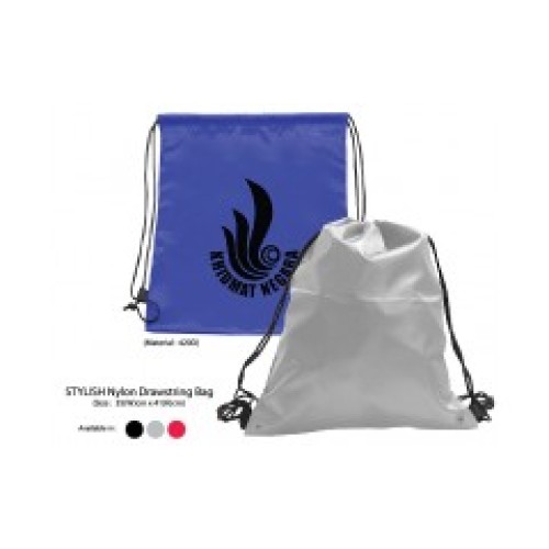 STYLISH NYLON DRAWSTRING BAG