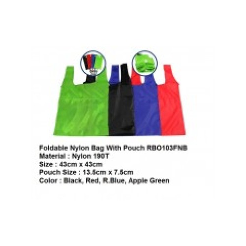 FOLDABLE NYLON BAG WITH POUCH 103FNB RBO