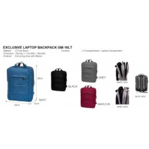 EXCLUSIVE LAPTOP BACKPACK GM-16LT