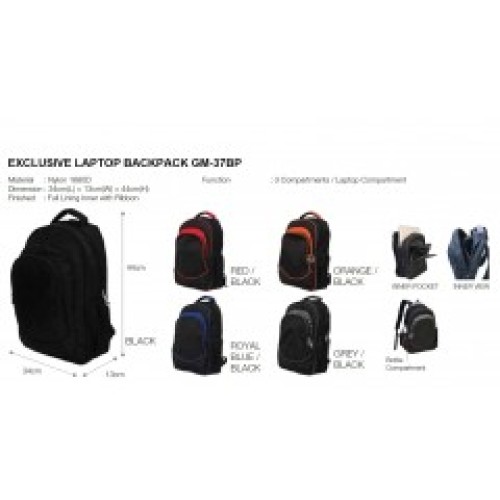 EXCLUSIVE LAPTOP BACKPACK GM-37BP