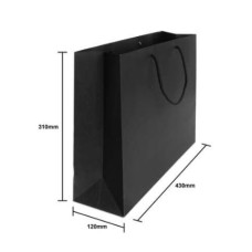 BLACK MATTE PAPER BAG XL 