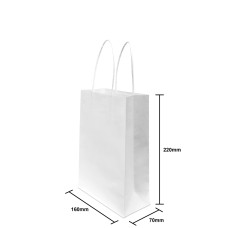 WHITE KRAFT PAPER BAG XXS (TWISTED HANDLE) 
