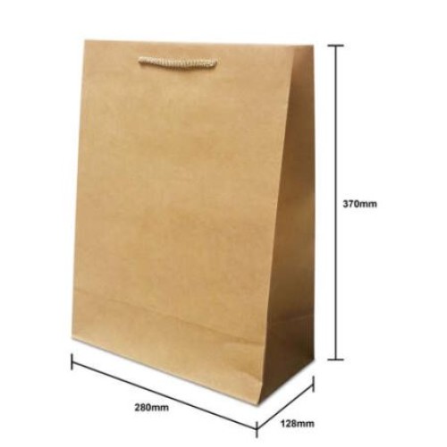 KRAFT PAPER BAG L (ROPE HANDLE) 