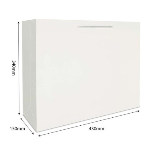 WHITE KRAFT PAPER BAG XL (ROPE HANDLE) 